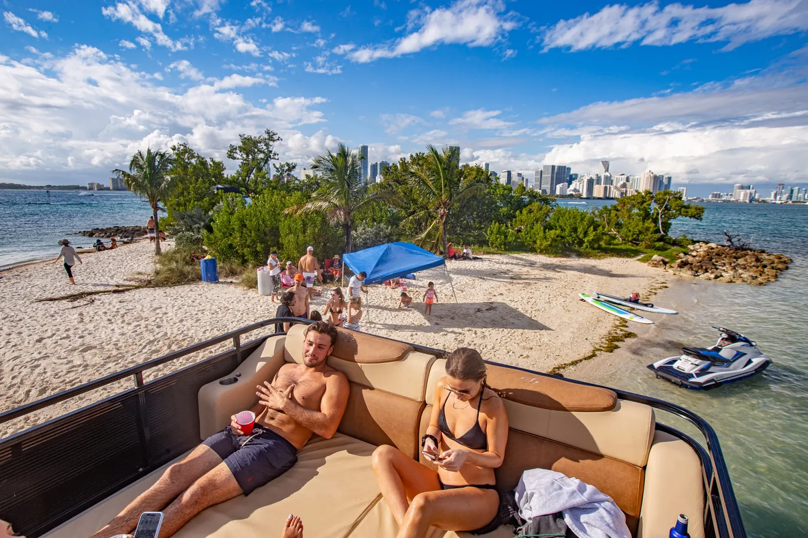 Island sandbar stop